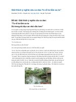 Giải thích ý nghĩa câu ca dao ta về ta tắm ao ta 