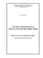 Chương trình quản lý trung tâm tin học bình minh