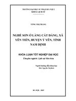 Nghề sơn ở làng cát đằng xã yên tiến huyện ý yên tỉnh nam định (1986   2014)