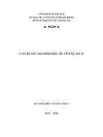 Cours de grammaire de francais 2  Cours de grammaire de francais 2