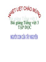 Bài giảng tiếng việt 3 tuần 13 bài tập đọc   người con của tây nguyên 