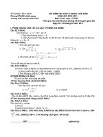 ĐỀ THI HỌC KI II MÔN TOÁN LỚP 11