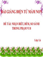 Bài giảng điện tử mầm non lớp Lá đề tài Nhận biết, đếm, so sánh trong phạm vi 8