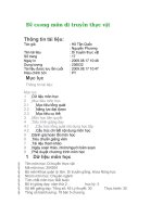 Đề cương môn di truyền thực vật