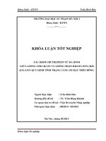 Xác định chỉ thị phân tử đa hình giữa giống cho (KC25) và giống nhận khang dân (KD) QTL gen quy định tính trạng tăng số hạt trên bông