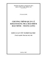 Chương trình quản lý khách hàng mua bảo hiểm bảo minh   thăng long