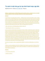 Tả cảnh ở một nhà ga lúc tàu khởi hành hoặc cập bế1 