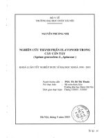 Nghiên cứu thành phần flavonoid trong cây cần tây ( apium grraveolens l , apiaceae )