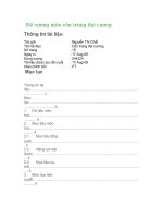 Đề cương môn côn trùng đại cương