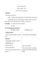 Giáo án Tiếng Việt 3 tuần 15 bài Chính tả - Nghe -viết Hũ bạc của người cha, phân biệt uiuôi, sx. âtâc