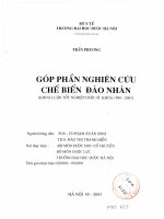 Góp phần nghiên cứu chế biến đào nhân