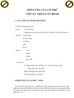 Bệnh Học Nội Khoa Phản Ứng Cơ Thể