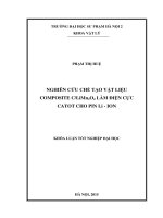 Nghiên cứu chế tạo vật liệu composite c  limn2o4 làm điện cực catot cho pin li IOn