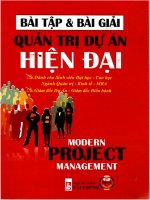 Bài tập và bài gải quản trị dự án hiện đại
