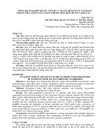 NỒNG độ NT proBNP HUYẾT THANH và THANG điểm NGUY  cơ GRACE  TRONG   TIÊN  LƯỢNG NGẮN hạn ở BỆNH NHÂN hội CHỨNG VÀNH cấp 