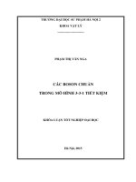 Các boson chuẩn trong mô hình 3   3   1 tiết kiệm