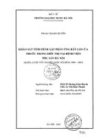 Khảo sát tình hình gặp phản ứng bất lợi của thuốc trong điều trị tại bệnh viện phụ sản hà nội