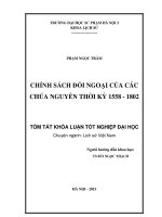 Chính sách đối ngoại của các chúa nguyễn thời kỳ 1558   1802