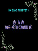Bài giảng tiếng việt 3 tuần 14 bài tập làm văn   nghe   kể tôi cũng như bác, giới thiệu hoạt động 