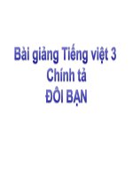 Bài giảng tiếng việt 3 tuần 16 bài chính tả   nghe  viếtđôi bạn, phân biệt trch, dấu hỏidấu ngã 