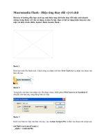 Macromedia Flash   Hiệu ứng thay đổi vị trí chữ