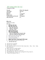 Đề cương môn cây rau