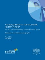 The measurement of time and income poverty in korea 