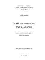 Tìm hiểu một số nhóm quay trong không gian