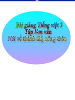 Bài giảng tiếng việt 3 tuần 17 bài tập làm văn viết về thành thị nông thôn 