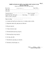 Mau phieu danh gia xep loai vien chuc lanh dao va hanh chinh 2011