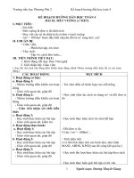 KẾ HOẠCH HƯỚNG dẫn học TOÁN 4 TUẦN 12 18