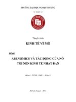 abenomics và tác động của nó tới nền kinh tế nhật bản