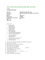 Đề cương môn phương pháp tiếp cận khoa học