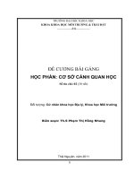 Đề cương bài giảng học phần cơ sở cảnh quan học  phần i   ths  phạm thị hồng nhung