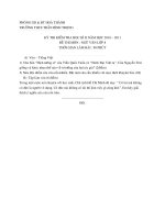 Đề thi Văn học kì II. Năm học 2010   2011