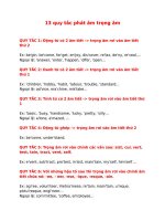 13 quy tắc phát âm trọng âm