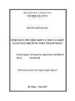 Tính toán tiết diện hợp lý cho cấu kiện xà gồ mái nhẹ dùng thép thành mỏng 