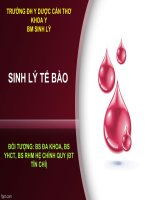 Bài giảng sinh lý tế bào   đh y dược cần thơ
