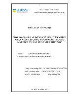Một số giải pháp động viên khuyến khích nhân viên tại công ty cổ phần thương mại dịch vụ sản xuất việt thương 