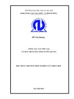 Công tác văn thư, lưu trữ tại UBND tỉnh tuyên quang (mẫu tham khảo)