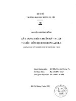 Xây dựng tiêu chuẩn kỹ thuật thuốc hỗn dịch mebendazole