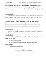 Đề thi học kì 1 môn ngữ văn lớp 7 huyện triệu phong, quảng trị năm 2014   2015 