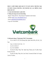 Báo cáo thực tập tổng hợp Ngân hàng TMCP Ngoại thương Việt Nam, chi nhánh Gia Lai