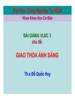 Bài giảng vật lý đại cương 3  giao thoa ánh sáng   ths  đỗ quốc huy