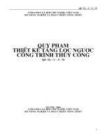 QUY PHẠM THIẾT KẾ TẦNG LỌC NGƯỢC CÔNG TRÌNH THỦY CÔNG