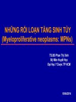Bài giảng những rối loạn tăng sinh tủy   TS  BS  phan thị xinh