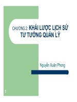 Khái lược lịch sử tư tưởng quản lý