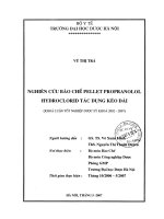 Nghiên cứu bào chế pellet propranolol hydroclorid tác dụng kéo dài