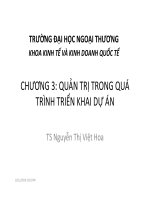 quản trị trong quá trình triển khai dự án