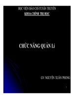 Chức năng quản lý trong khoa học quản lý
